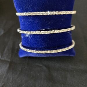 Elegant Silver Bangle Set